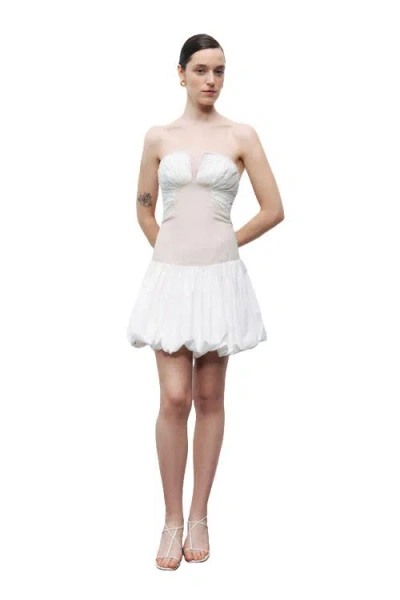 Nocturne Strapless Mini Dress In White