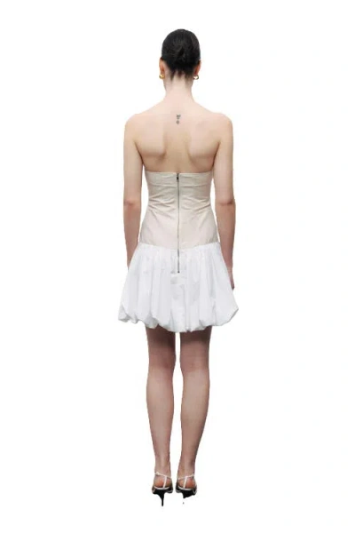 Nocturne Strapless Mini Dress In White