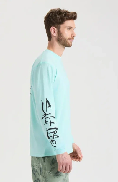 Salt Life Big Tuna Long Sleeve Performance Tee In Blue