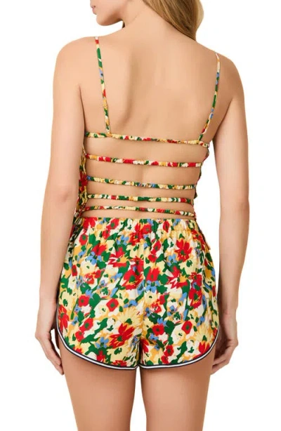 Solid & Striped The Delta Floral Strappy Back Cotton Camisole In Multi