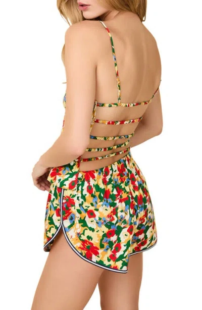 Solid & Striped The Delta Floral Strappy Back Cotton Camisole In Multi