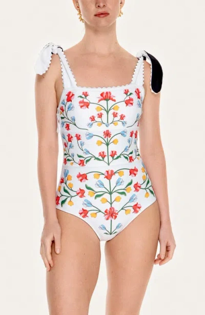 Jessie Zhao New York Women's Black / White Day - Night Glow Reversible One-piece Swimsuit In Multi