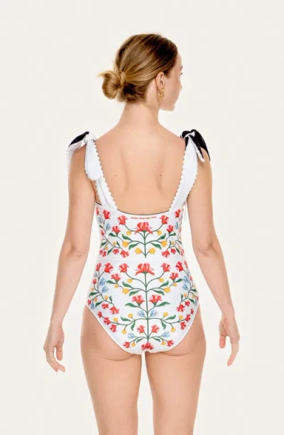 Jessie Zhao New York Women's Black / White Day - Night Glow Reversible One-piece Swimsuit In Multi