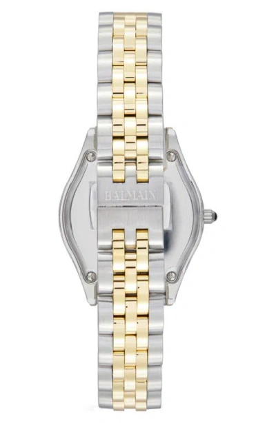 Balmain Classic R Diamond Two-tone Bracelet Watch, 30mm In Gold