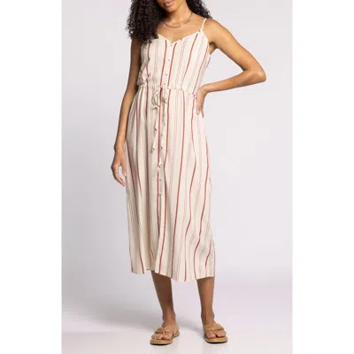 Thread & Supply Winifred Tie Waist Midi Dress In White