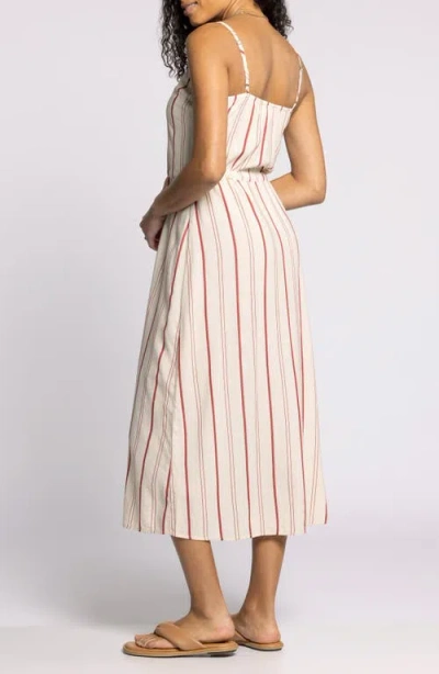 Thread & Supply Winifred Tie Waist Midi Dress In White