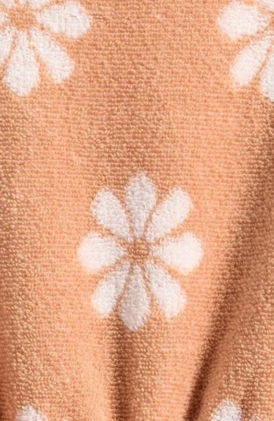 Rylee + Cru Daisy Print Terry Romper In Brown