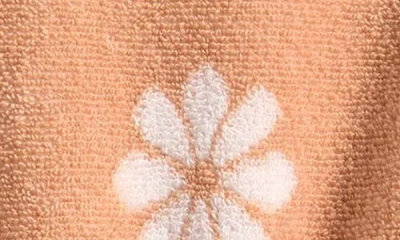 Rylee + Cru Daisy Print Terry Romper In Brown