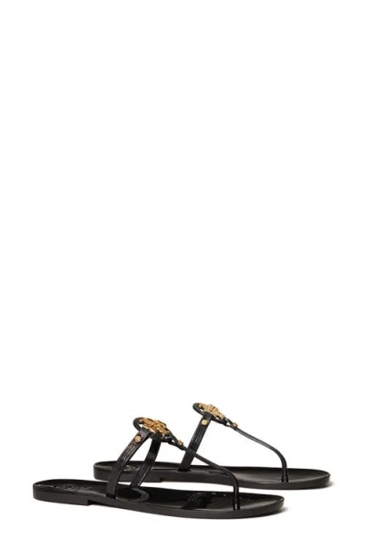 Tory Burch Mini Miller Jelly Thong Sandal In Black
