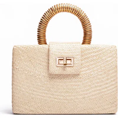 Soli & Sun The Gracie Woven Buntal Straw Clutch Bag