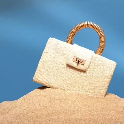 Soli & Sun The Gracie Woven Buntal Straw Clutch Bag