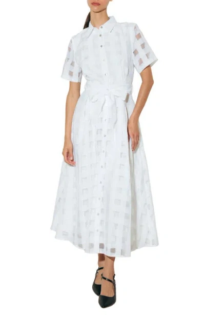 Freemarket Basketweave Organza Maxi Shirtdress