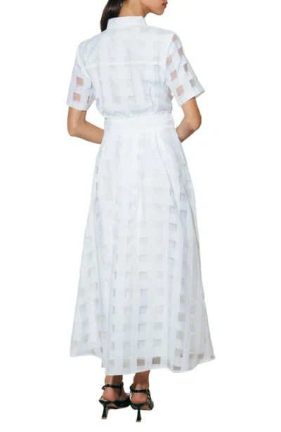 Freemarket Basketweave Organza Maxi Shirtdress