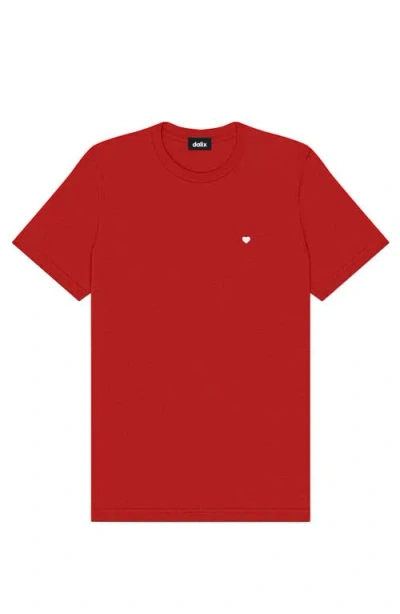 Dalix Mens Lil Heart Midweight Cotton Tee