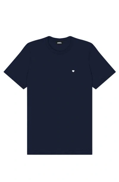 Dalix Mens Lil Heart Midweight Cotton Tee