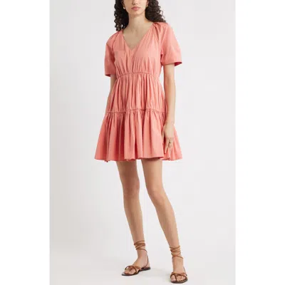 Nordstrom Tiered Minidress In Pink