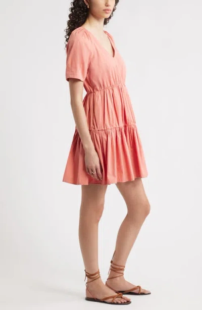 Nordstrom Tiered Minidress In Pink