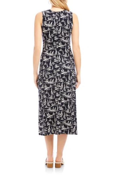 Karen Kane Sleeveless V-neck Midi Dress In Black