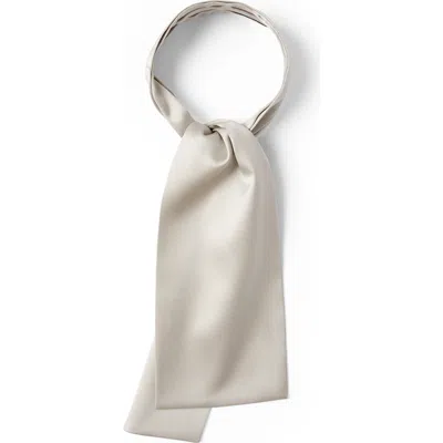 Brunello Cucinelli Stretch Silk Satin Jabot In Gray