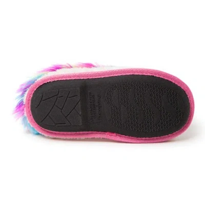 Dearfoams Faux Fur Trimmed Unicorn Clog In White