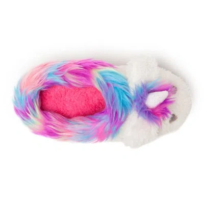 Dearfoams Faux Fur Trimmed Unicorn Clog In White