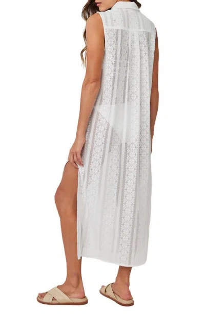 Bella Dahl Sleeveless Lace Shirtdress In White