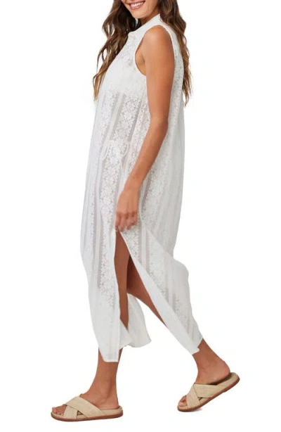 Bella Dahl Sleeveless Lace Shirtdress In White