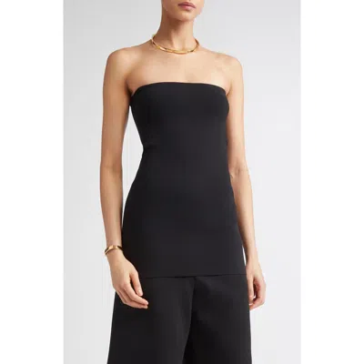 Totême Toteme Compact Knit Tube Top In Black