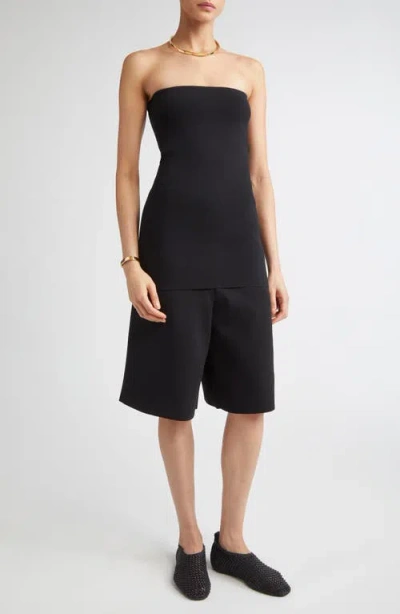 Totême Toteme Compact Knit Tube Top In Black