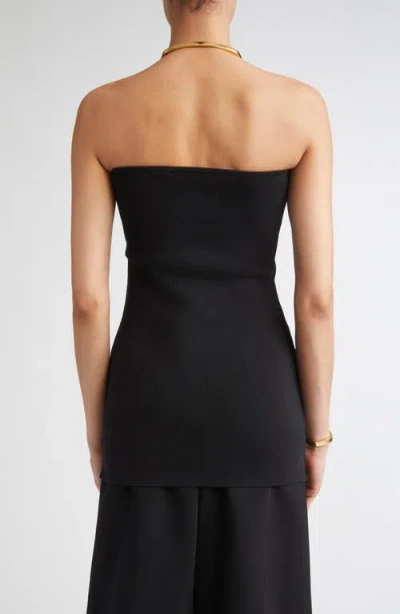 Totême Toteme Compact Knit Tube Top In Black