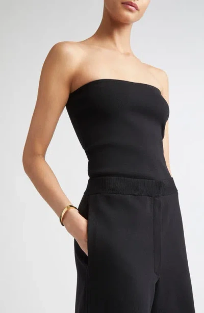 Totême Toteme Compact Knit Tube Top In Black