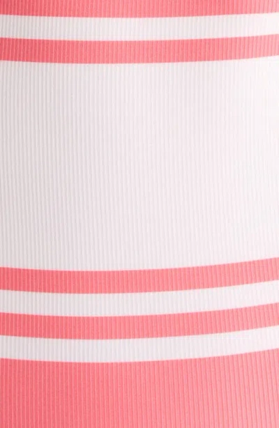 Lemlem Elene Stripe Rib One-piece Swimsuit In Pink