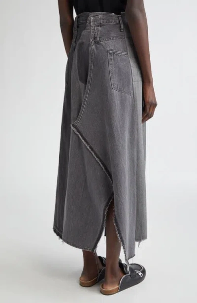 Kuro Remake Denim Mark Vi Maxi Skirt In Gray
