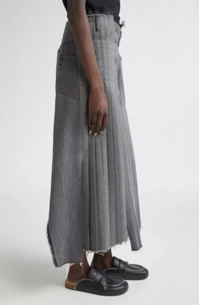 Kuro Remake Denim Mark Vi Maxi Skirt In Gray