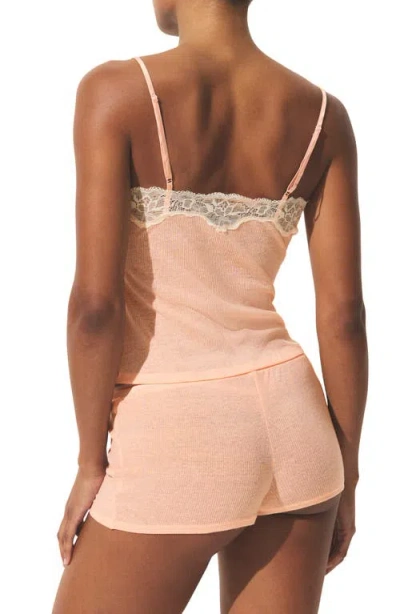 Skims Lace Cami & Shorts Set In Metallic