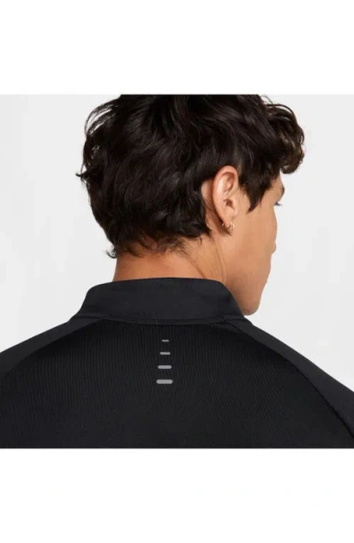 Nike Dri-fit Stride Half Zip Running Top In Black