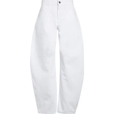 Alaïa Womens Blanc High-rise Wide-leg Denim Jeans In White
