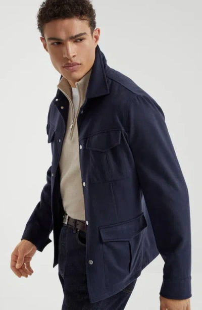 Brunello Cucinelli Half-zip Neutrals Sweater With Fitted Silhouette