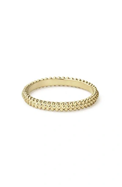 Lagos Micro Caviar Beaded Stacking Ring In Gold