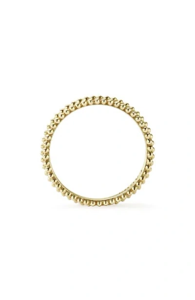 Lagos Micro Caviar Beaded Stacking Ring In Gold
