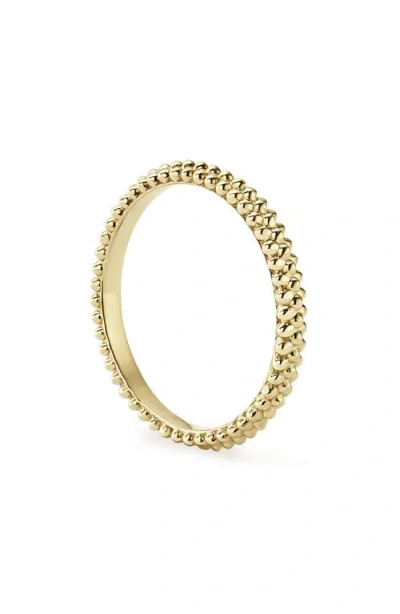 Lagos Micro Caviar Beaded Stacking Ring In Gold