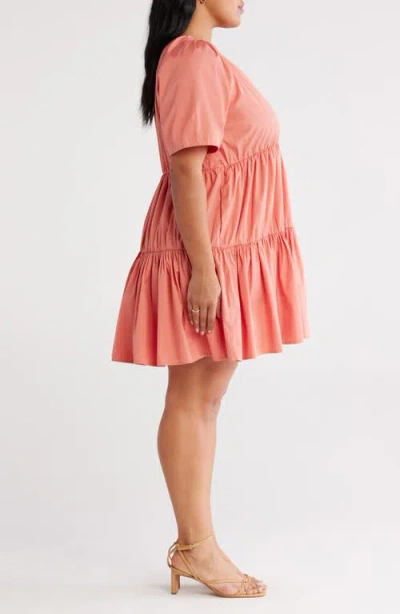 Nordstrom Tiered Minidress In Pink