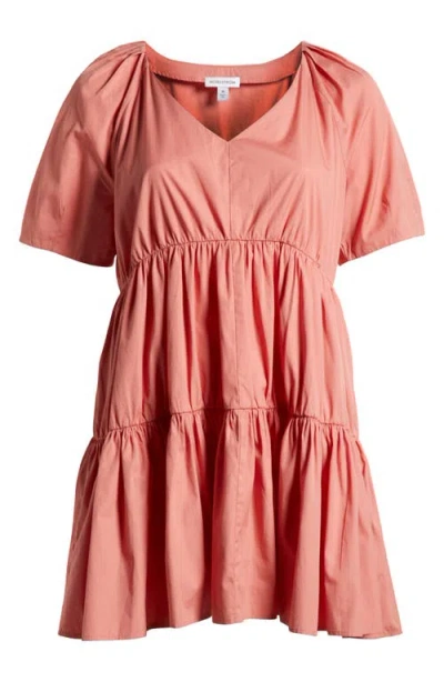 Nordstrom Tiered Minidress In Pink