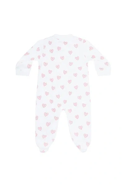 Nellapima Pink Heart Print Zipper Footie