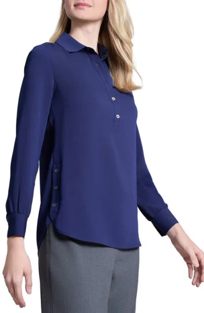 Jones New York Side Button Popover Tunic Top