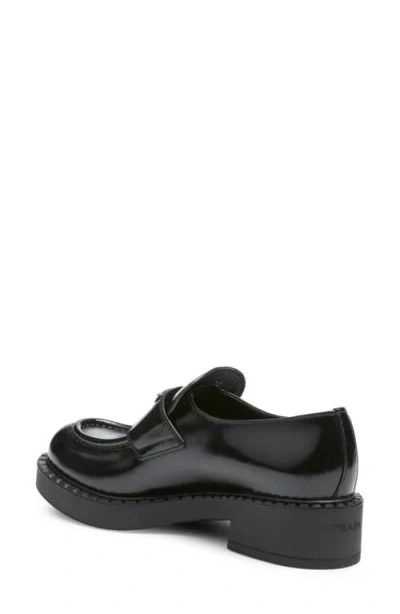Prada Chocolate Logo Loafer