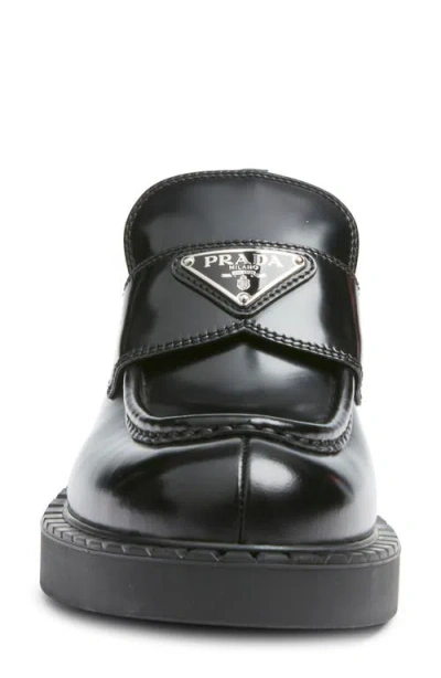 Prada Chocolate Logo Loafer