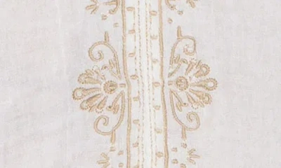 Liverpool Los Angeles Embroidered Double Gauze Top In White