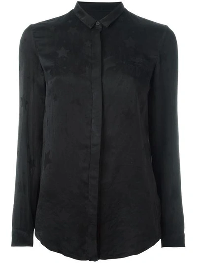 Shop Rta Tonal 'stars' Shirt In Black