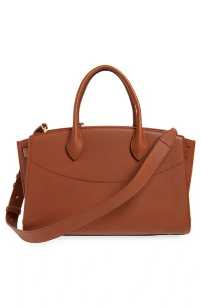 Ferragamo Medium Studio North-west Leather Top Handle Bag